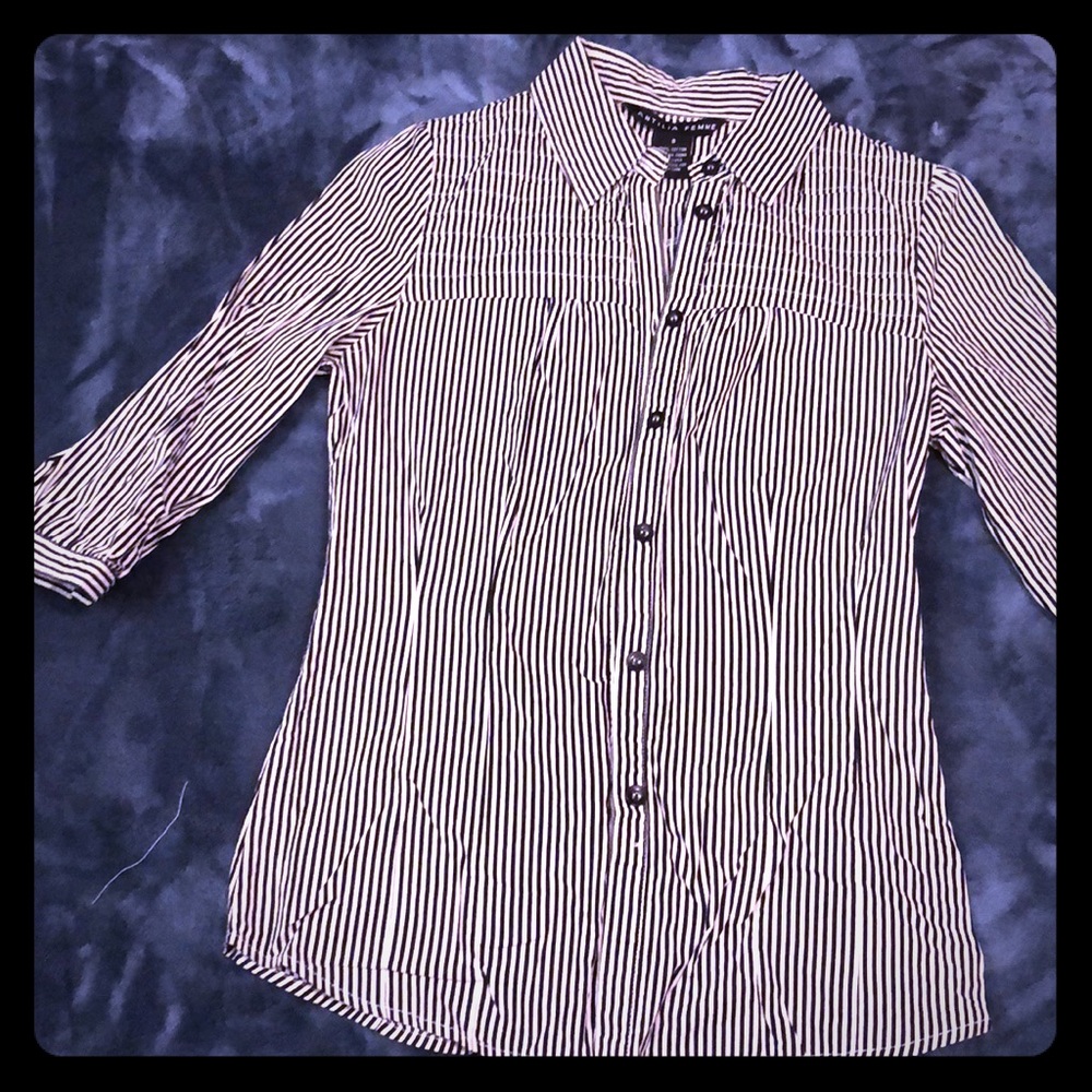 Black and white blouse
